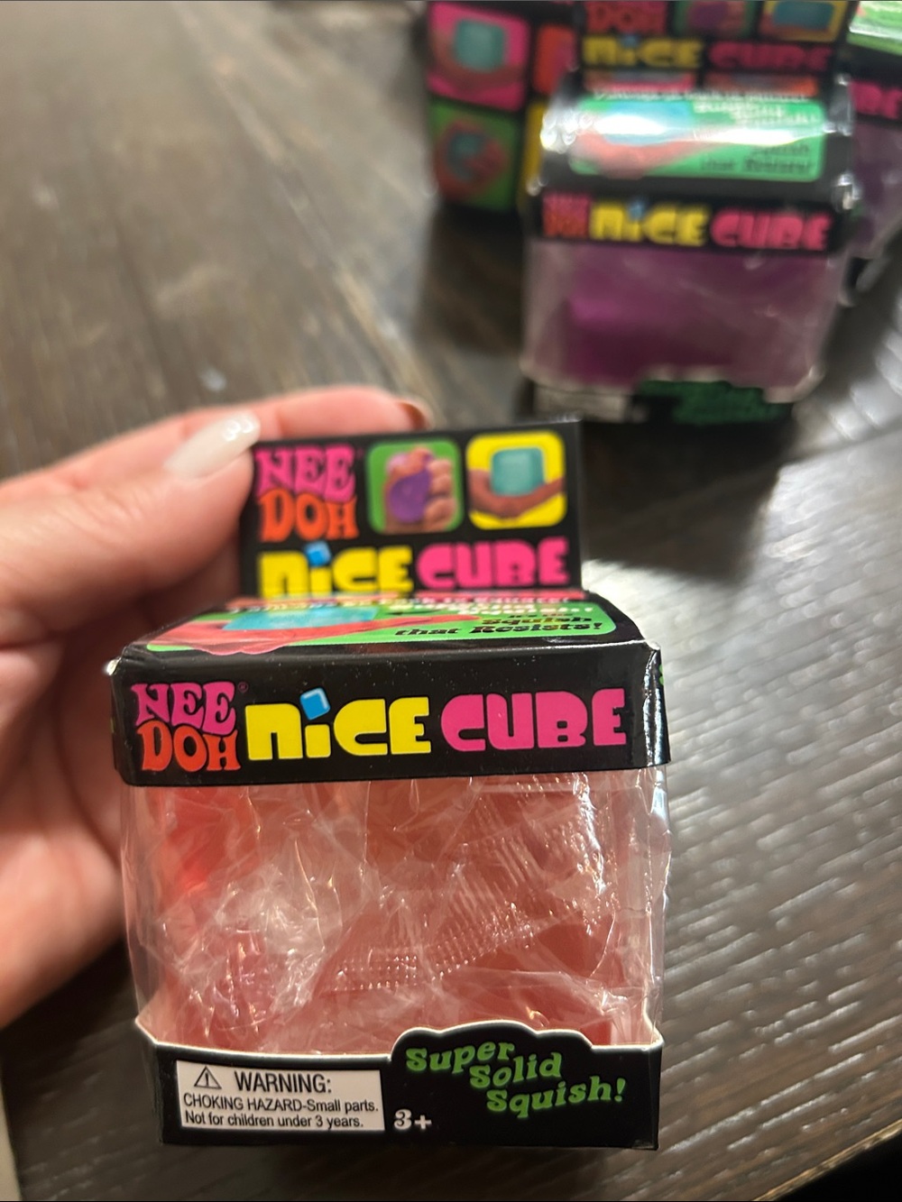 Nee Doh Nice Cube Squishy Toy - Coral